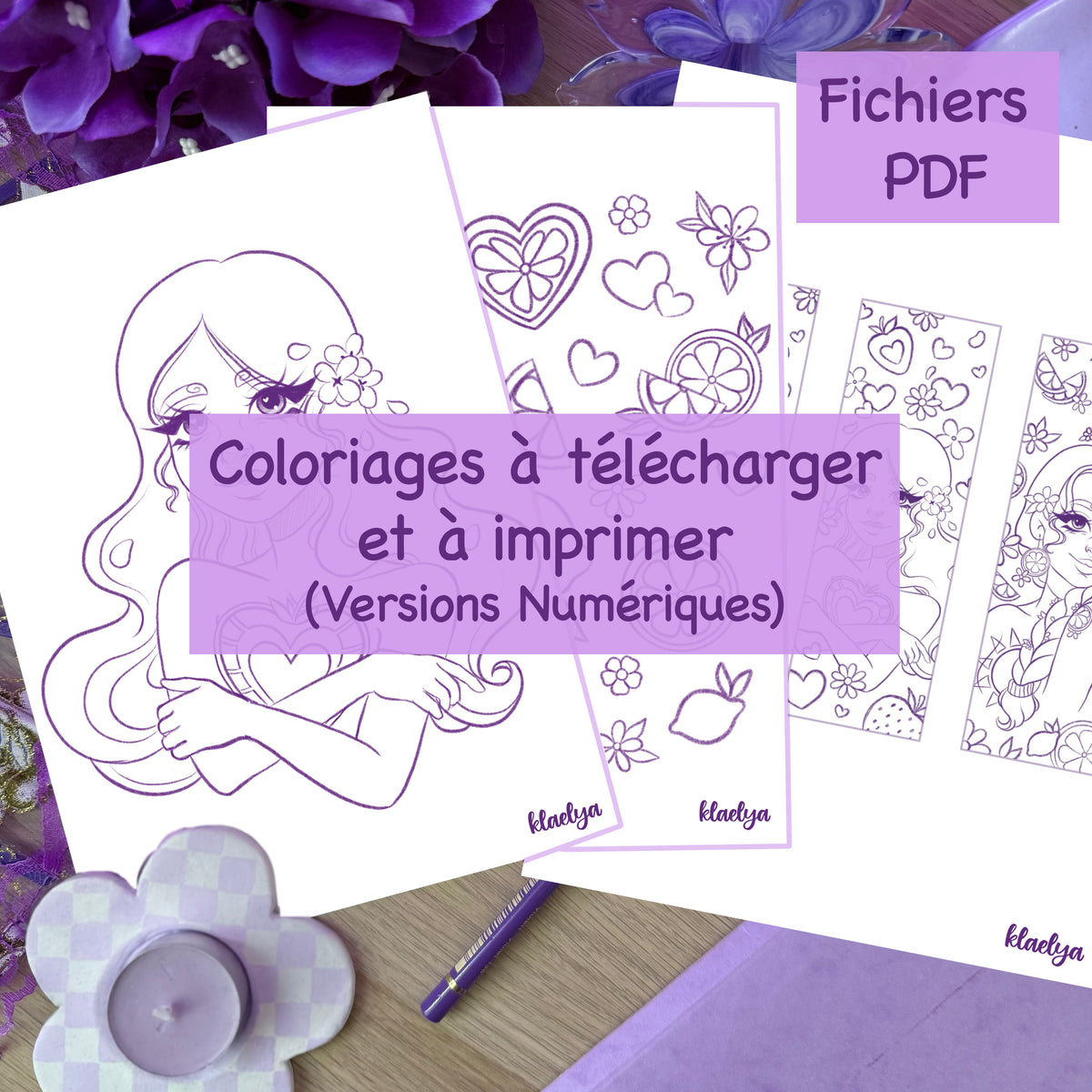 [DIGITAL] Kit Coloriage Douceur Fruitée, Fichiers PDF à imprimer (Au choix ou Kit Complet)
