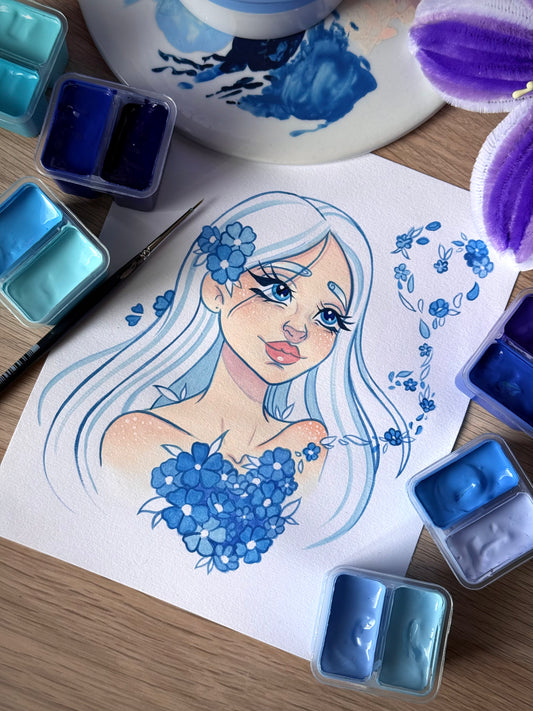 Ton Portrait illustré – Aquarelle Originale (Format A5)