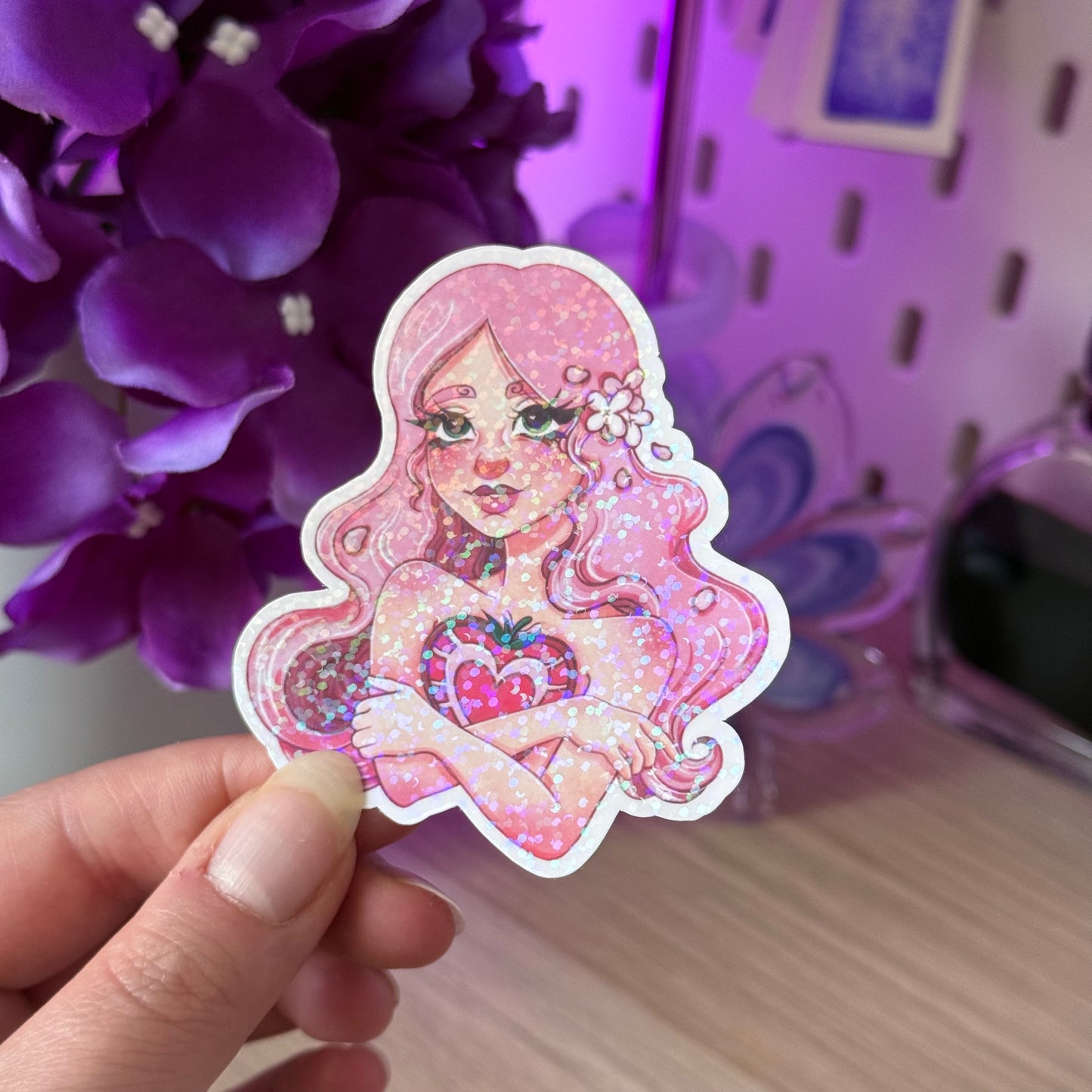 Miss Fruits Stickers Vinyle Pailletés (À l'unité ou en lot)
